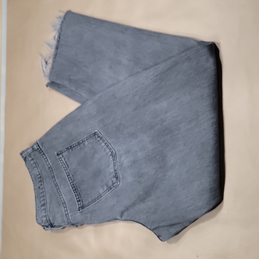 Universal Thread Size 12/31R Washed Black / Gray Boyfriend Jeans, Raw Hem